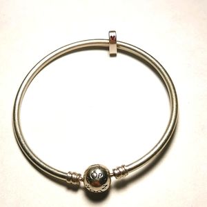 Pandora Moments Cz Red Heart You + Me Charm